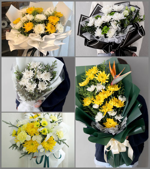山东莱芜莱城区雪野镇东站里村白事花束代送